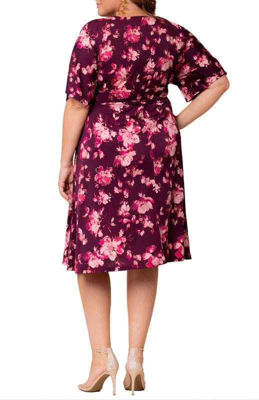 Plus Size A-Line Midi Dress with Pockets and Surplice Bodice 12 Plus Size A-Line Midi Dress with Pockets and Surplice Bodice - Image 12