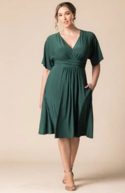 Plus Size A-Line Midi Dress with Pockets and Surplice Bodice 23 Plus Size A-Line Midi Dress with Pockets and Surplice Bodice -Dressbarn Store gia midi dress plus 556627