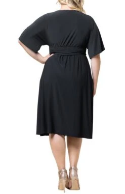Plus Size A-Line Midi Dress with Pockets and Surplice Bodice 31 Plus Size A-Line Midi Dress with Pockets and Surplice Bodice -Dressbarn Store gia midi dress plus 758488