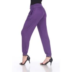 Relaxed Fit Boho Harem Pants: Comfortable Aladdin Yoga Joggers with Pockets -Dressbarn Store harem pants 231619