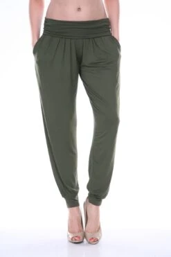 Relaxed Fit Boho Harem Pants: Comfortable Aladdin Yoga Joggers with Pockets -Dressbarn Store harem pants 378366