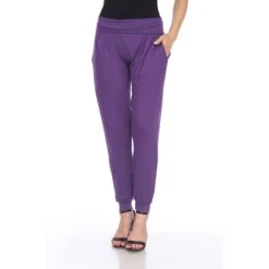 Relaxed Fit Boho Harem Pants: Comfortable Aladdin Yoga Joggers with Pockets -Dressbarn Store harem pants 679964