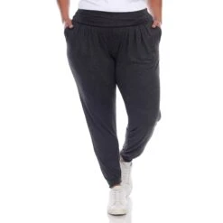 Plus Size Soft Rayon Harem Pants with Pockets & Fold-Over Waist 35 Plus Size Soft Rayon Harem Pants with Pockets & Fold-Over Waist -Dressbarn Store harem pants plus 749517