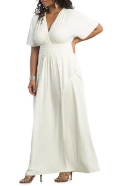 Plus Size Kimono Sleeve Maxi Dress - Elegant Draped Wedding Guest Gown 34 Plus Size Kimono Sleeve Maxi Dress - Elegant Draped Wedding Guest Gown -Dressbarn Store indie flair maxi dress plus 694444