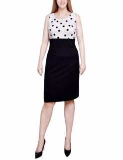 Katlyn Dotted Colorblocked 2-Piece Dress & Jacket Set -Dressbarn Store katlyn dotted colorblocked dress set 350665