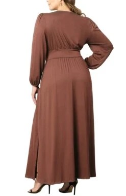 Plus Size Long Sleeve Maxi Dress - Elegant Empire Waist A-Line Gown -Dressbarn Store kelsey long sleeve maxi dress plus 483572