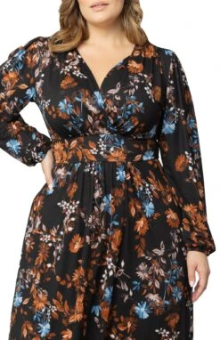 Plus Size Long Sleeve Maxi Dress - Elegant Empire Waist A-Line Gown -Dressbarn Store kelsey long sleeve maxi dress plus 779687