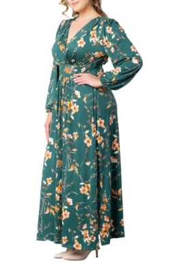Plus Size Long Sleeve Maxi Dress - Elegant Empire Waist A-Line Gown -Dressbarn Store kelsey long sleeve maxi dress plus 965267