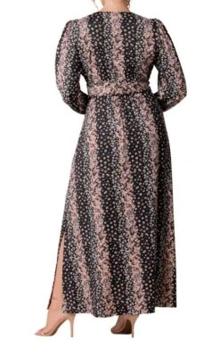Plus Size Long Sleeve Maxi Dress - Elegant Empire Waist A-Line Gown -Dressbarn Store kelsey long sleeve maxi dress plus 968044