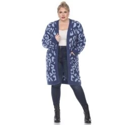 Plus Size Leopard Print Sherpa Coat - Open Front Cardigan with Pockets 37 Plus Size Leopard Print Sherpa Coat - Open Front Cardigan with Pockets -Dressbarn Store leopard print open front sherpa coat plus 167171