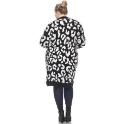 Plus Size Leopard Print Sherpa Coat - Open Front Cardigan with Pockets 30 Plus Size Leopard Print Sherpa Coat - Open Front Cardigan with Pockets -Dressbarn Store leopard print open front sherpa coat plus 432226