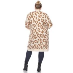 Plus Size Leopard Print Sherpa Coat - Open Front Cardigan with Pockets 24 Plus Size Leopard Print Sherpa Coat - Open Front Cardigan with Pockets -Dressbarn Store leopard print open front sherpa coat plus 984088