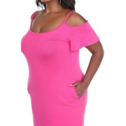 White Mark Lexi Plus Size Cold Shoulder Maxi Dress with Side Pockets -Dressbarn Store lexi maxi dress plus 203099