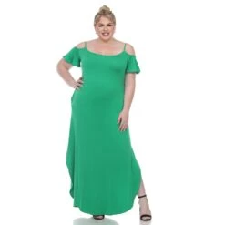White Mark Lexi Plus Size Cold Shoulder Maxi Dress with Side Pockets -Dressbarn Store lexi maxi dress plus 963006