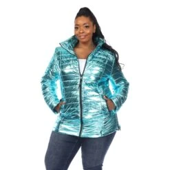 Metallic Puffer Coat - Plus 35 Metallic Puffer Coat - Plus -Dressbarn Store metallic puffer coat plus 237971
