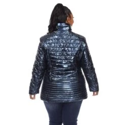 Metallic Puffer Coat - Plus 32 Metallic Puffer Coat - Plus -Dressbarn Store metallic puffer coat plus 298248