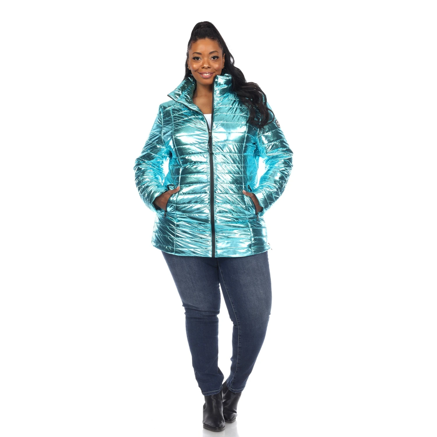 Metallic Puffer Coat - Plus 19 Metallic Puffer Coat - Plus - Image 19