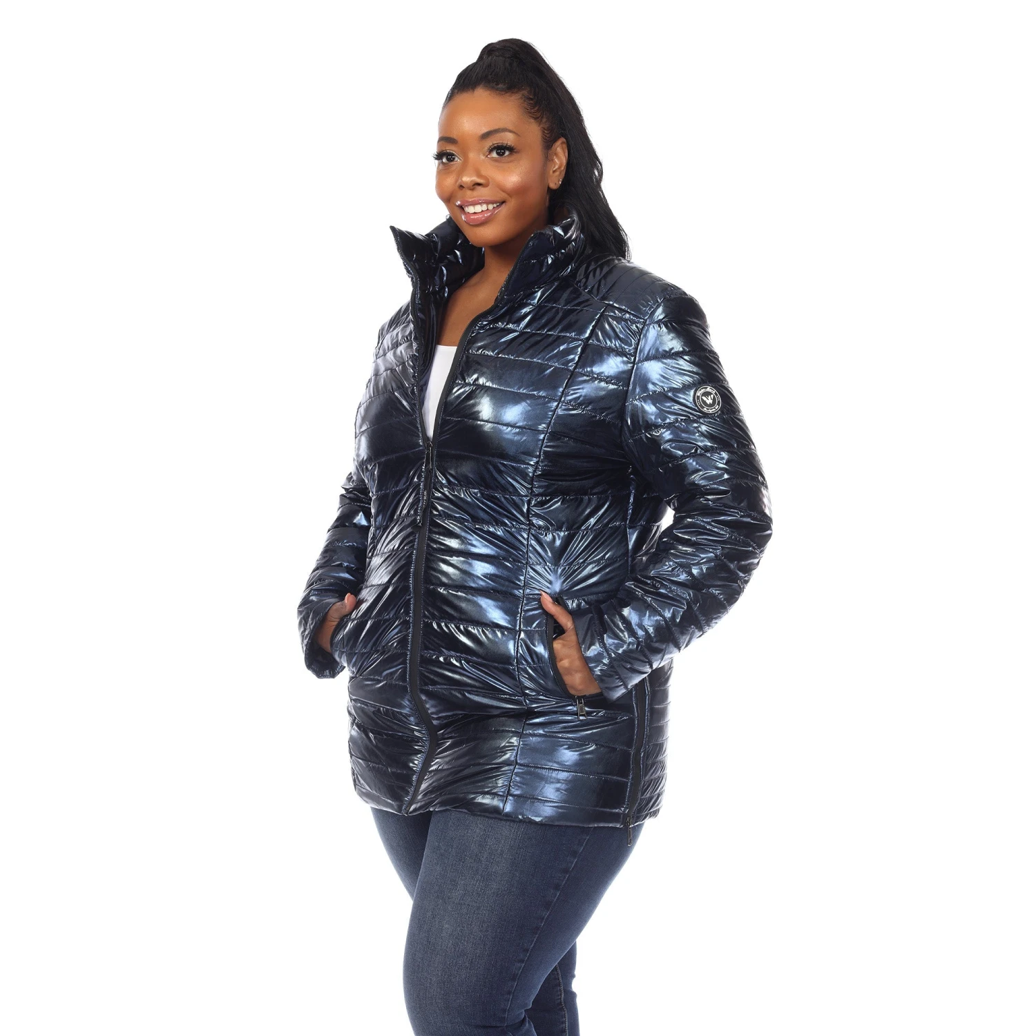 Metallic Puffer Coat - Plus 12 Metallic Puffer Coat - Plus - Image 12