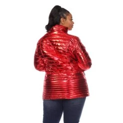 Metallic Puffer Coat - Plus 27 Metallic Puffer Coat - Plus -Dressbarn Store metallic puffer coat plus 952382