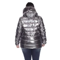 Plus Size Oversized Metallic Puffer Coat with Hoodie 26 Plus Size Oversized Metallic Puffer Coat with Hoodie -Dressbarn Store metallic puffer coat with hoodie plus 202214