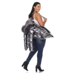 Plus Size Oversized Metallic Puffer Coat with Hoodie 29 Plus Size Oversized Metallic Puffer Coat with Hoodie -Dressbarn Store metallic puffer coat with hoodie plus 743373