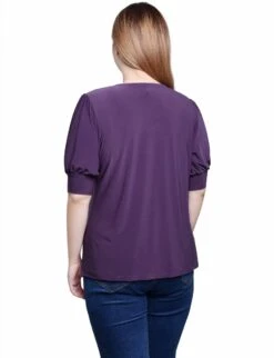 Petite Balloon Sleeve Knit Top with Decorative Hardware Detail 7 Petite Balloon Sleeve Knit Top with Decorative Hardware Detail -Dressbarn Store nightshade short sleeve balloon sleeve top with hardware petite 660470