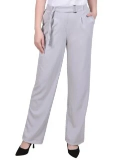 NY Collection Petite Belted Scuba Crepe Relaxed Fit Pants 16 NY Collection Petite Belted Scuba Crepe Relaxed Fit Pants -Dressbarn Store ny collection belted scuba crepe pants petite 208101