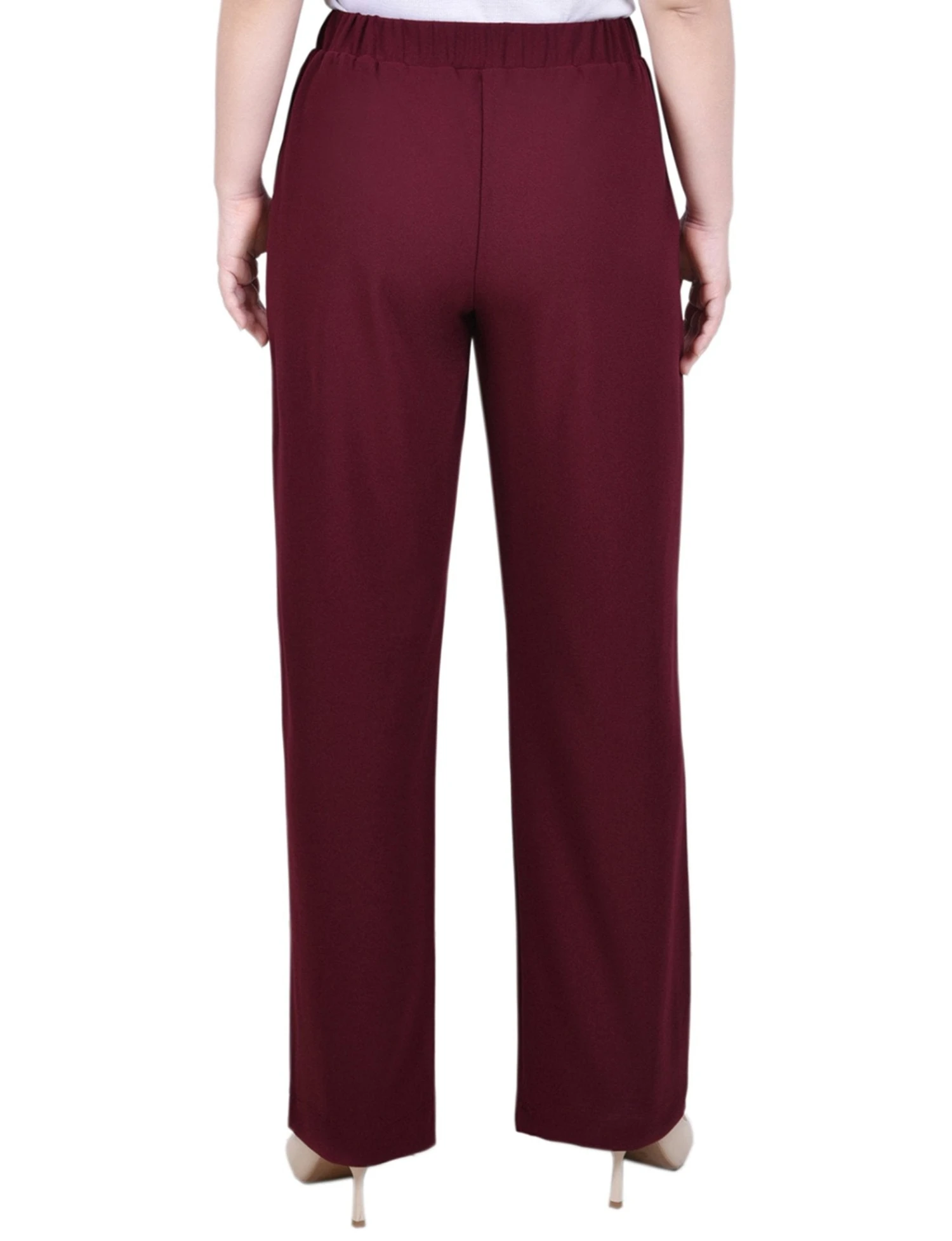 NY Collection Petite Belted Scuba Crepe Relaxed Fit Pants 12 NY Collection Petite Belted Scuba Crepe Relaxed Fit Pants - Image 12