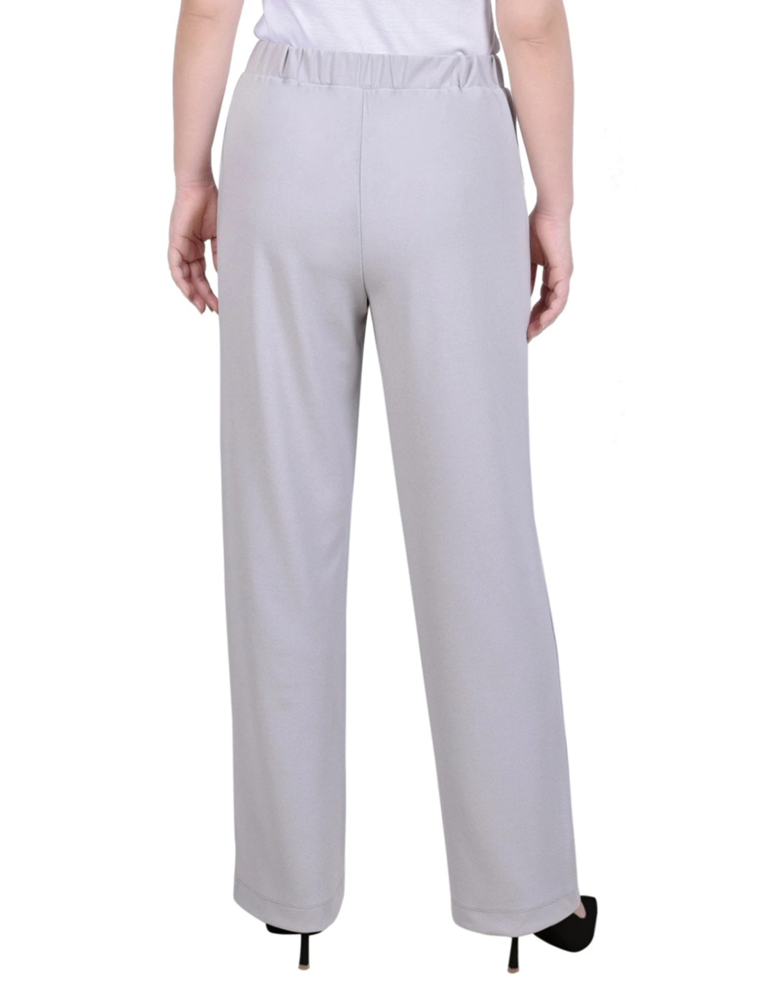NY Collection Petite Belted Scuba Crepe Relaxed Fit Pants 8 NY Collection Petite Belted Scuba Crepe Relaxed Fit Pants - Image 8