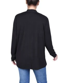 NY Collection Petite Long Sleeve Swing Cardigan with Flared Hem -Dressbarn Store ny collection long sleeve swing cardigan petite 484719