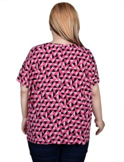 NY Collection Plus Size Short Sleeve Extended Tunic Top with Button Detail -Dressbarn Store ny collection short sleeve extended sleeve tunic top plus 246320