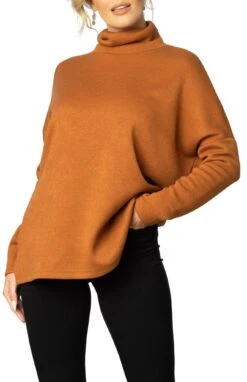 Paris Oversized Turtleneck Tunic Sweater - Cozy Heavy Knit -Dressbarn Store paris turtleneck tunic sweater 334309