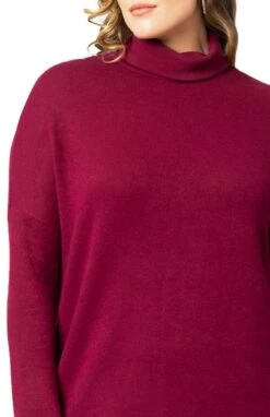 Plus Size Paris Turtleneck Tunic Sweater - Heavy Knit Longline Pullover -Dressbarn Store paris turtleneck tunic sweater plus 111286