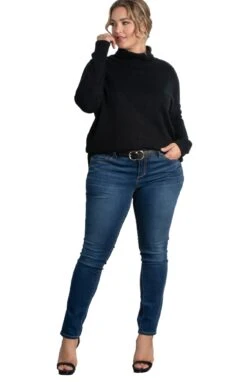 Plus Size Paris Turtleneck Tunic Sweater - Heavy Knit Longline Pullover -Dressbarn Store paris turtleneck tunic sweater plus 616089