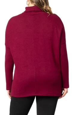 Plus Size Paris Turtleneck Tunic Sweater - Heavy Knit Longline Pullover -Dressbarn Store paris turtleneck tunic sweater plus 774604