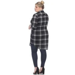 Women's Plus Size Plaid Tunic Top with Pockets and Roll Tab Sleeves -Dressbarn Store plaid tunic top plus 211922