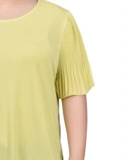 NY Collection Plus Size Pleated-Sleeve Relaxed Crepe Top 7 NY Collection Plus Size Pleated-Sleeve Relaxed Crepe Top -Dressbarn Store pleated sleeve top plus 127509