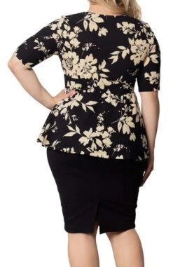 Plus Size Peplum Top - Sophisticated Sweetheart Neckline Blouse -Dressbarn Store posh peplum top plus 333452