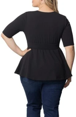 Plus Size Peplum Top - Sophisticated Sweetheart Neckline Blouse -Dressbarn Store posh peplum top plus 805412