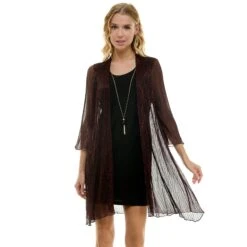 Sara Michelle 3/4 Bell Sleeve 2-Fer Dress with Detachable Necklace