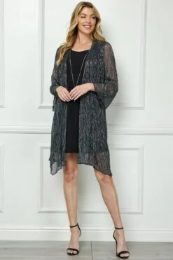 Sara Michelle 3/4 Bell Sleeve 2-Fer Dress with Detachable Necklace -Dressbarn Store sara michelle 34 bell sleeve 2 fer dress and necklace 258007