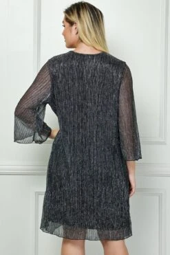 Sara Michelle Plus Size 3/4 Bell Sleeve 2-Fer Dress with Detachable Necklace -Dressbarn Store sara michelle 34 bell sleeve 2fer dress and necklace plus 138049