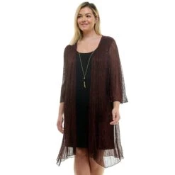 Sara Michelle Plus Size 3/4 Bell Sleeve 2-Fer Dress with Detachable Necklace -Dressbarn Store sara michelle 34 bell sleeve 2fer dress and necklace plus 911018