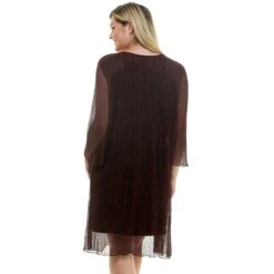 Sara Michelle Plus Size 3/4 Bell Sleeve 2-Fer Dress with Detachable Necklace -Dressbarn Store sara michelle 34 bell sleeve 2fer dress and necklace plus 960982