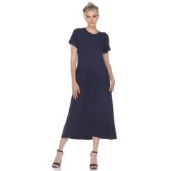 Soft Asymmetrical Waist Short Sleeve Maxi Dress - Elegant Casual Comfort