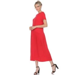 Soft Asymmetrical Waist Short Sleeve Maxi Dress - Elegant Casual Comfort -Dressbarn Store short sleeve maxi dress 700141