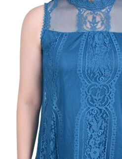 NY Collection Petite Sleeveless Mock Neck Lace Top -Dressbarn Store sleeveless mock neck lace top petite 789360