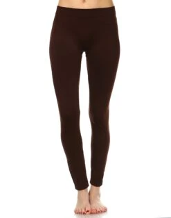 Premium Ultra-Soft Solid Leggings - Versatile One-Size Slim Fit -Dressbarn Store solid leggings 623941