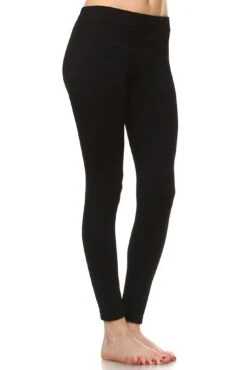 Premium Ultra-Soft Solid Leggings - Versatile One-Size Slim Fit -Dressbarn Store solid leggings 753869