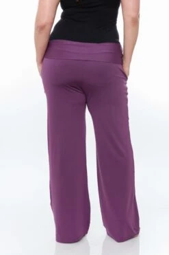 Plus Size Wide Leg Palazzo Pants with Fold Over Waistband 39 Plus Size Wide Leg Palazzo Pants with Fold Over Waistband -Dressbarn Store solid palazzo pants plus 727684